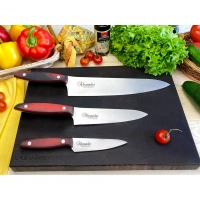 Набор из 3-х кухонных ножей Alexander AUS-8 Satin, Kizlyar Supreme купить в Старом Осколе