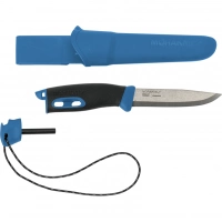 Нож с фиксированным лезвием Morakniv Companion Spark (S) Blue, сталь Sandvik 12C27, рукоять резина/пластик купить в Старом Осколе